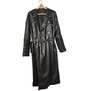 Current Mood Circuit Breaker Moto Trench Coat